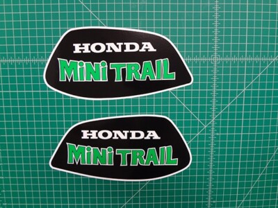 1972-1976 Mini Trail Z50 Tank Decal Set – Blue, Vinyl, Made In USA (2pc)