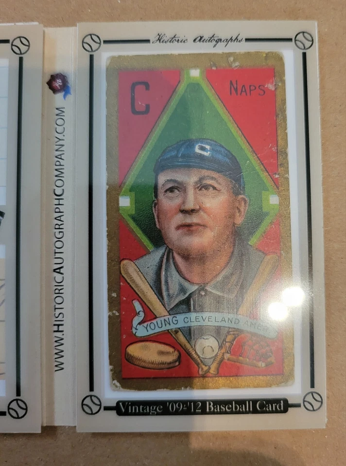 Autógrafos históricos T206 T205 1909 automático CY YOUNG (HOF) & PADDY LIVINGSTON Foto 3 de 4