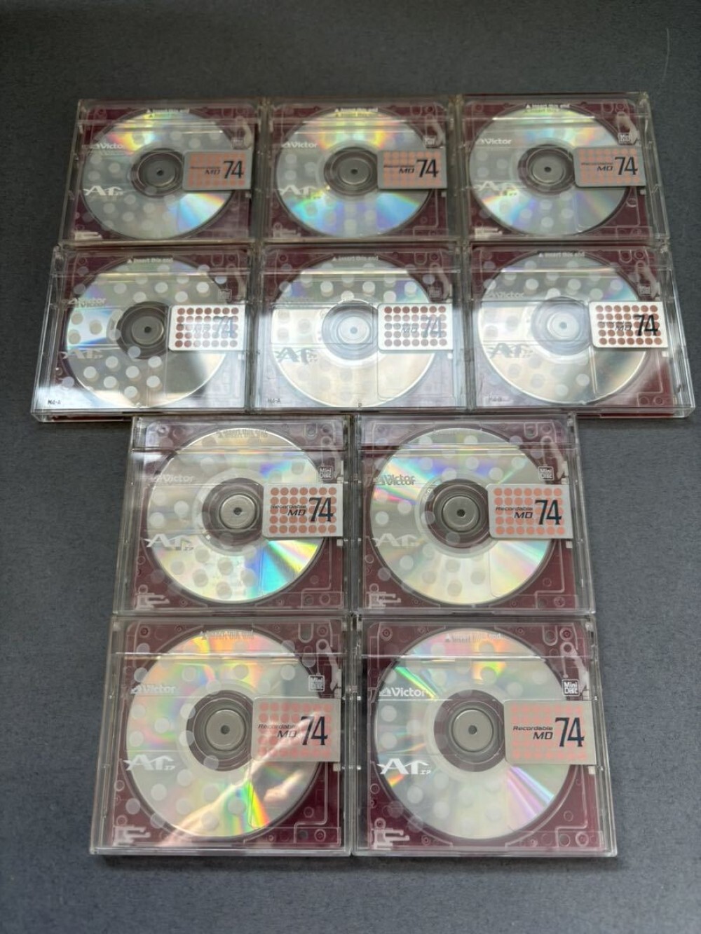 MD minidisc lot of 10 factory reset Victor Ar red 74min c1215 eBay