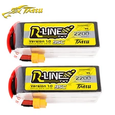 2X Tattu R-Line 2200mAh 95C 18.5V 5S Lipo Battery XT60 For FPV racing Airplane