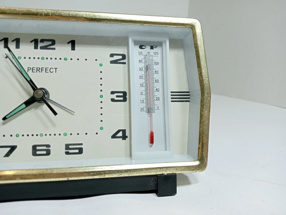 Alarm Clock Perfect Analog Bell Decorative Home Decor Thermometer Gift Perfect - Image 3 of 4
