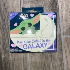 Star Wars Baby Yoda Valentines Day Socks 3pk NEW 