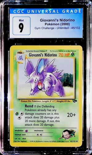 Giovanni's Nidorino (Unlimited) graded CGC 9 for sale on eBay