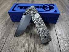 Chaves Redencion 229 Blue Label - Davy Jones Relief Engraved Titanium Scales