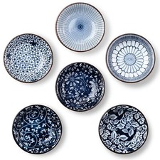 Dipping Bowls Soy Sauce Dish Ceramic 3 OZ Small Serving Bowls ,6 Pcs