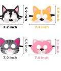 24 Pack Dog & Cat  Birthday Masks Party Supplies - Themed Felt Masks 12 Styles — photo 3