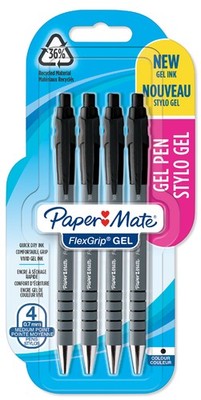 Paper:Mate Gelschreiber FlexGrip GEL 4er Blister schwarz