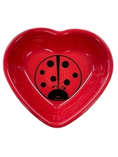 Fiesta FTCCO Exclusive 2024 Scarlet Ladybug Heart Bowl Fiestaware