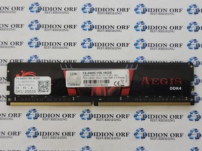 G.SKILL AEGIS 16 GB DDR4 DESKTOP RAM PC4-2400T F4-2400C15S-16GIS, SKU 25535