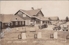 Kings Gateway Hotel Land O'Lakes Wisconsin WI Games Court Cars RPPC Postcard