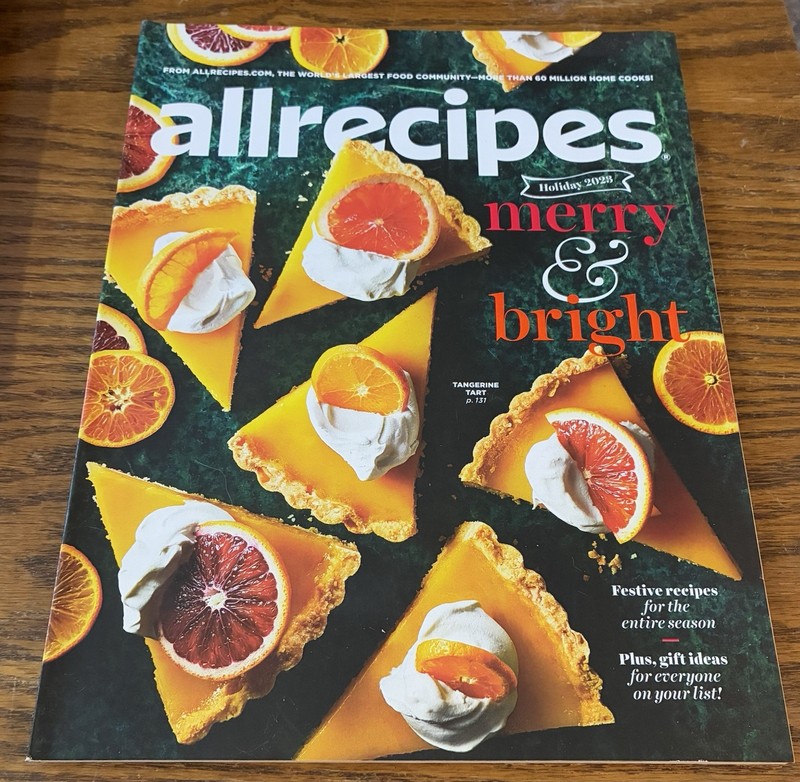 “all recipes” Holiday 2023 Magazine Merry & Bright - Like New Condition-