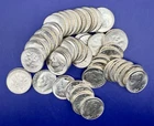 1964 BU Roll Roosevelt Dimes Starting to See Toning 90% Silver 50 Coins Gorgeous