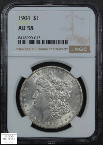 1904 Morgan Silver Dollar $1 NGC AU 58