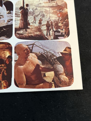 Foglio adesivo vintage anni 80 DBGCI Indiana Jones Raiders Of The List Ark - raro - Foto 8 di 11