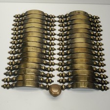 Vintage National Cabinet Handles Qty 31 w/1 Knob Antique Brass NO SCREWS INCLD