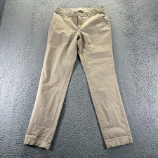 Eddie Bauer Legend Pant Women's 6 Brown Cotton Chino Straight Leg Classic Preppy