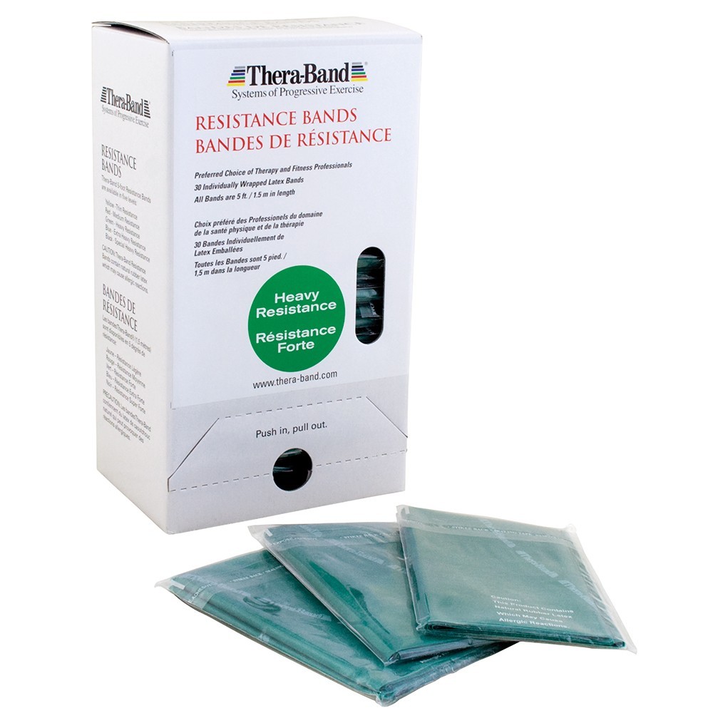 THERA-BAND DISPENSER PACK, GREEN, HEAVY 30/BOX