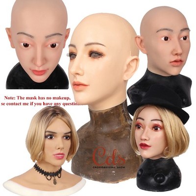 Realistic Silicone Mask Headwear Female Face Masks for Crossdresser Drag Queen