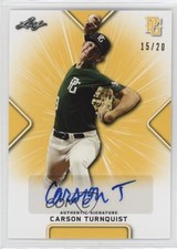 2021 Leaf Perfect Game National Showcase Yellow 15/20 Carson Turnquist Auto 1u6