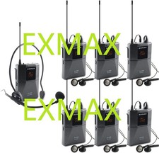 EXMAX UHF-938 Wireless Headset Microphone System for Tour Guide,Teaching,Travel