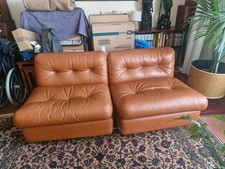 poltrona in pelle vintage Amanta , Mario Bellini , prod.B&B Italia