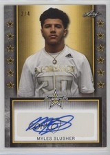 2020 Leaf Metal US Army All-American Bowl Tour Yellow 2/4 Myles Slusher Auto 0b2