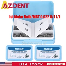 50Sets AZDENT Dental Orthodontic Buccal Tubes 1st Molar MBT ROTH 022 Monoblock