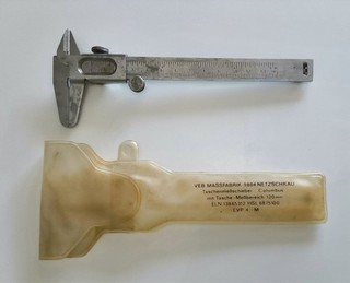DDR Taschenmeßschieber Columbus VEB Massfabrik Netzschkau