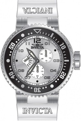 NIB Invicta Pro Diver Men's Quartz Watch Stainless Steel & White