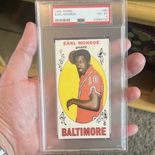 Topps 1969-70 Earl Monroe Rookie RC #80 Baltimore Bullets PSA Graded Card. rookie card picture