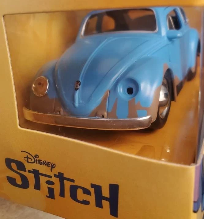 Jada Toys VOLKSWAGEN BEETLE, Azul, Stitch, Lilo, Disney, Hawaii, 1/32 Die-cast Foto 3 de 4