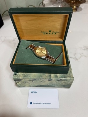 Rolex Datejust 16013 Gold and Silver Jubilee Bracelet with Gold Bezel