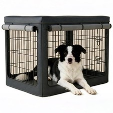 Dog Crate Cover, Fits Most 36-inch Dog Crates, with Detachable Top  Breathab...