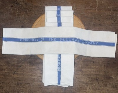 VINTAGE  PULLMAN RAILROAD  Hand Towels Lot Of 6  RAILROADIANA  Good Condition