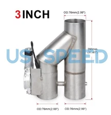 3 inch Electric Exhaust Downpipe Y-Pipe Valve CONTROLLER REMOTE KIT