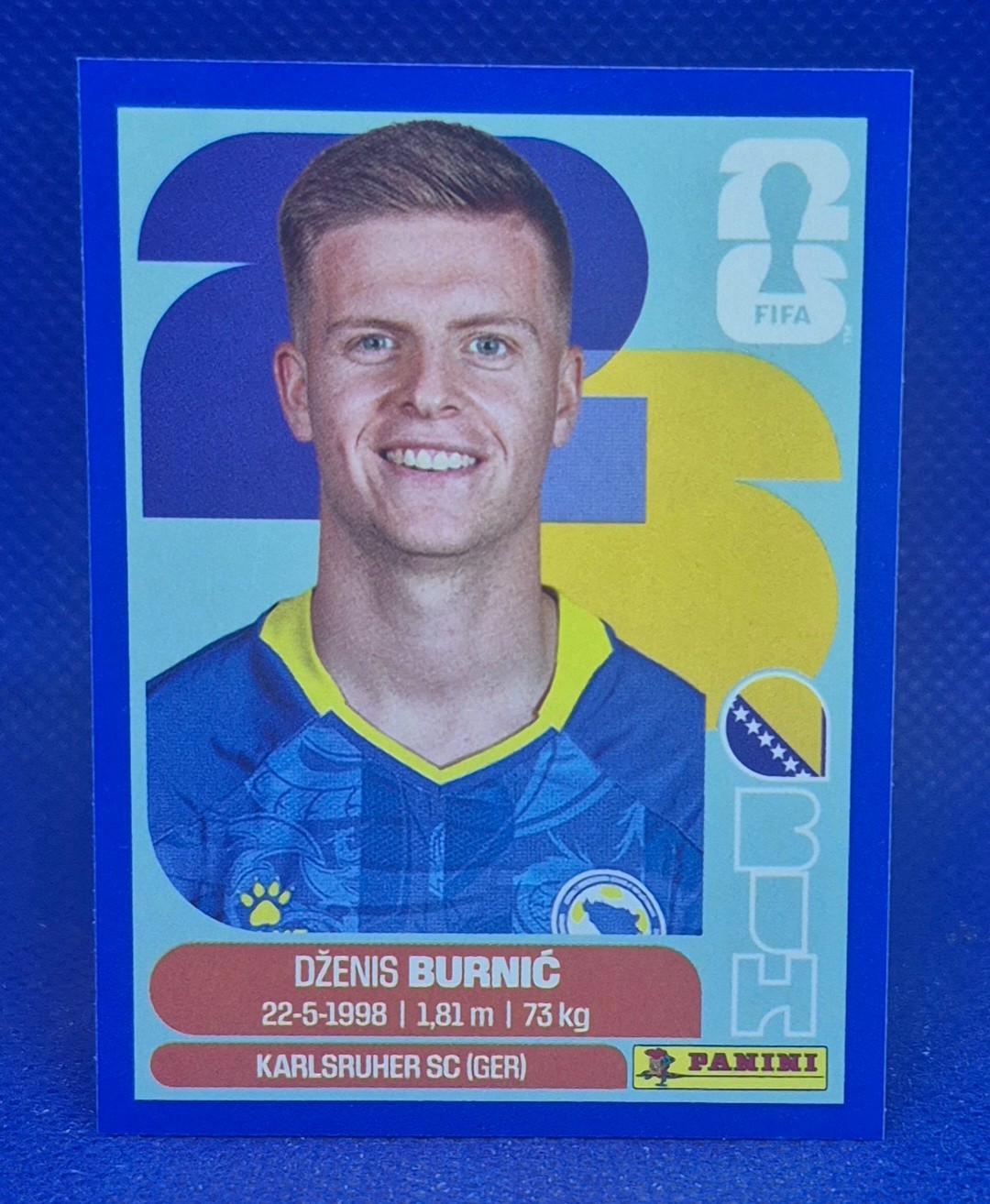 2026 Panini FIFA World Cup Sticker Dzenis Burnic #BIH 14 -Bosnia & Herzegov Blue