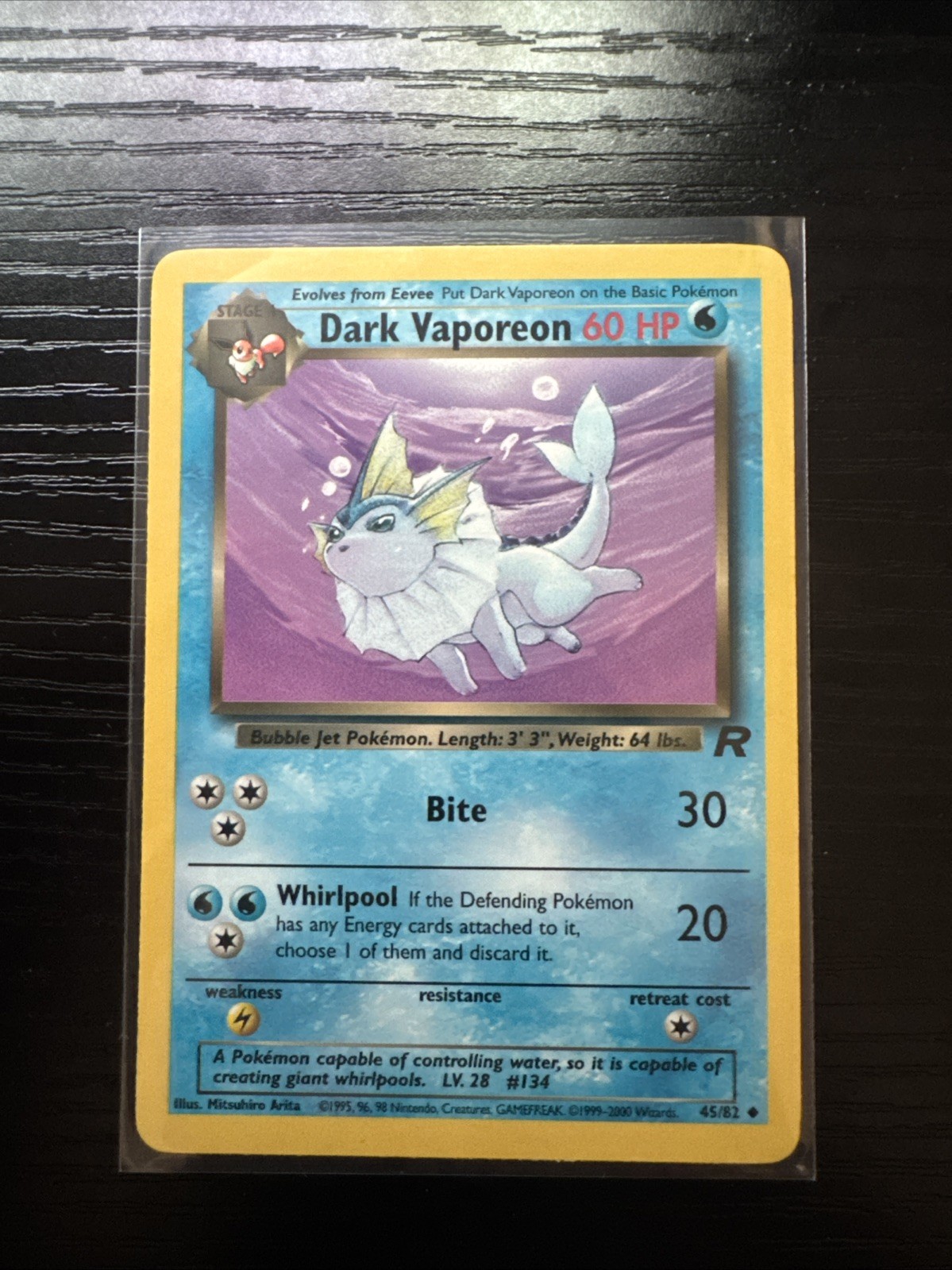 Pokémon TCG Dark Vaporeon Uncommon Card 45/82