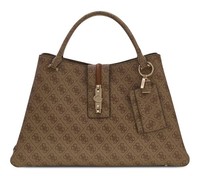 Guess Yvonne Girlfriend Carryall Handtasche Tasche Latte Logo Hellbraun Braun