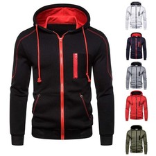 2025 New Men's Hoodie Jacket Streetwear Long Sleeve Sweatshirts Zipper Hooded