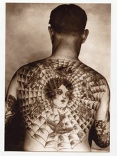 reprint vintage antique bert grimm flash black widow tattooed man tattoo 5x7