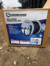 Strongway Wall-Mount Hose Reel, Holds 5/8in. x 150ft. Hose, 150 PSI, 6ft.connect