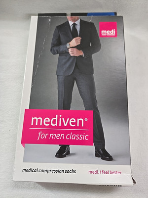 mediven for Men Classic, 15-20 mmHg, Calf High Compression Stockings, Closed Toe