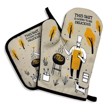 zcyhtqp, This Sxxt is Going to be Delicious, Funny Silicone Non-Slip Oven Mit...