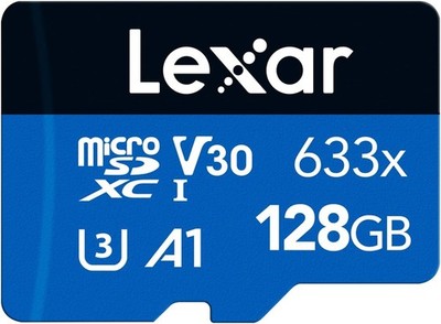 Lexar 633x 128GB Micro SD Karte, microSDXC UHS-I Karte + SD-Adapter, Bis zu 100