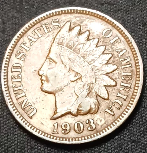 1903,Native American Indian Head Penny FULL DATE OLD COIN EYE APPEAL