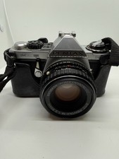 Pentax ME Super 35mm SLR Film Camera w/Asahi 50mm 1:2 With Leather Case