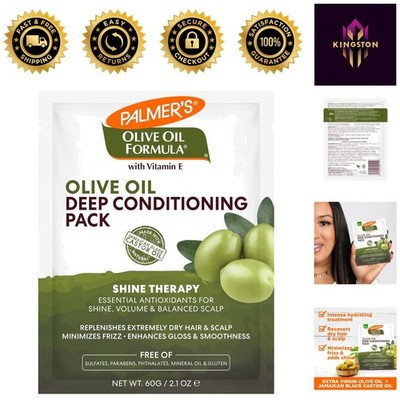 2.1 Oz Clean & Green Olive Oil Deep Conditioner for Moisturizing & Strengthening