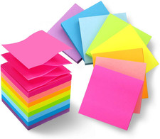 8 Pads Pop Up Sticky Notes 3x3 Refills Bright Colors Self-Stick Notes Pads Super