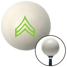 Green Corporal Ivory Shift Knob w/ M16x1.5 Insert Shifter Auto Manual Custom
