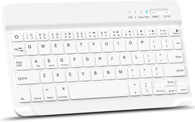 MMK Bluetooth Tastatur, ultraflache kabellose Tastatur, kleine leise flüsterleise